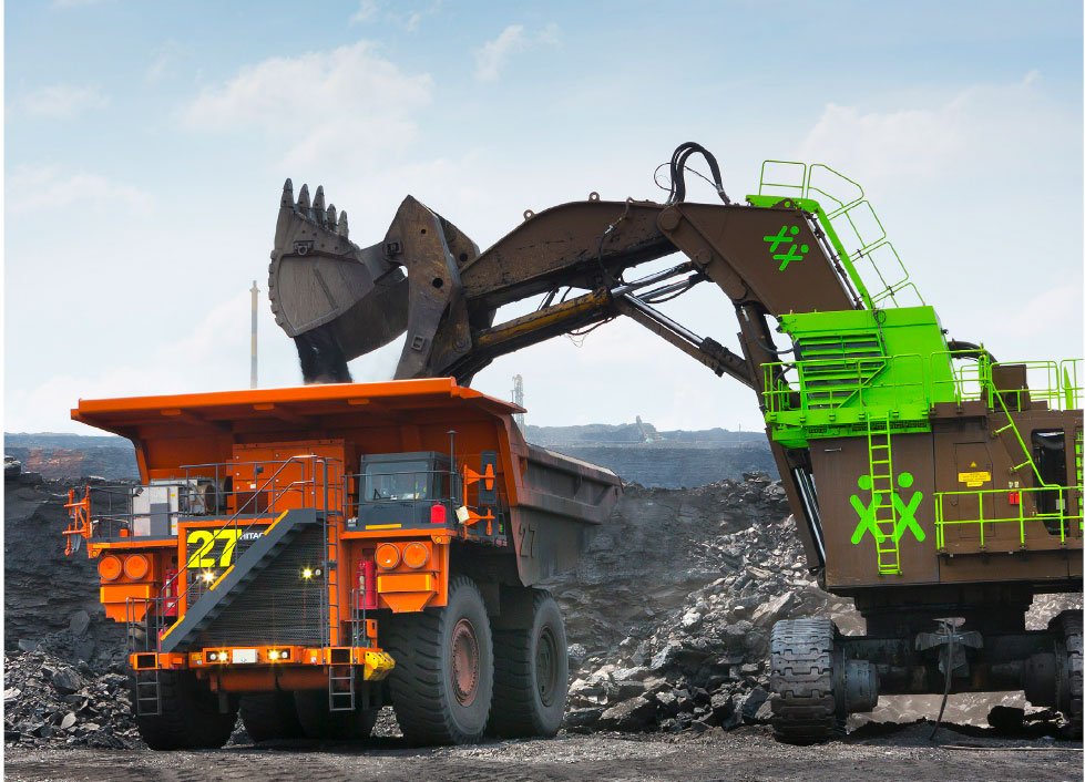 Truck and shovel at Grootegeluk