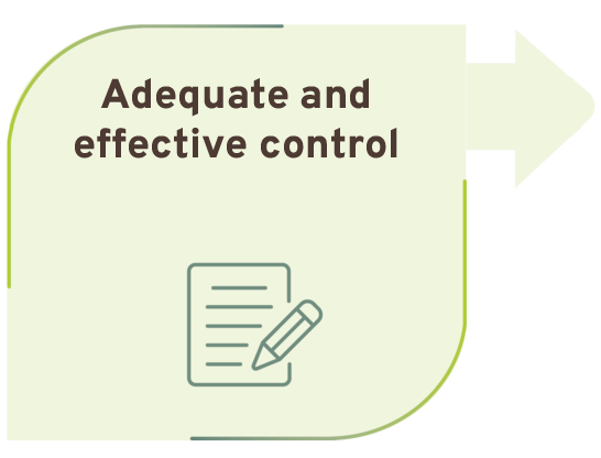 Adequate and effective control